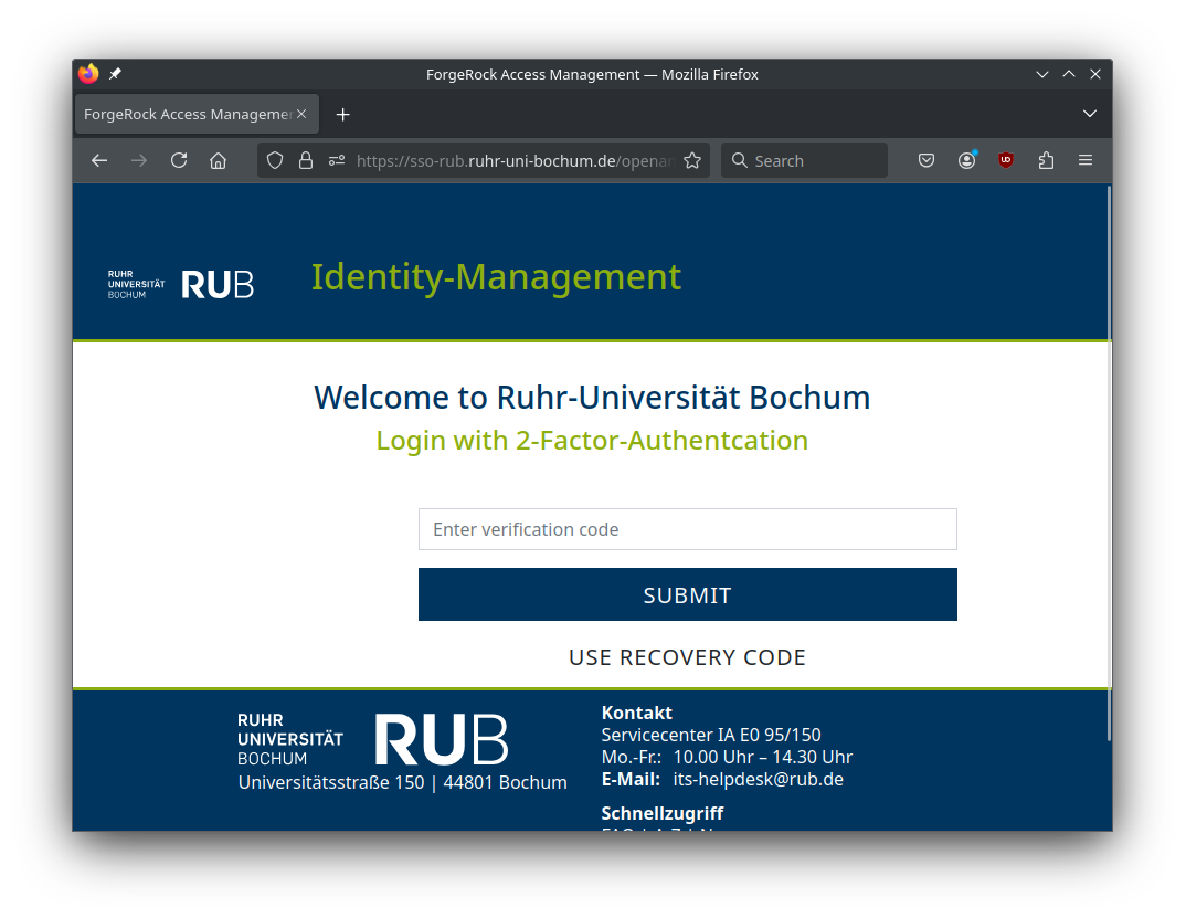 Login step 2 part 2: web-based LoginID / password authentication