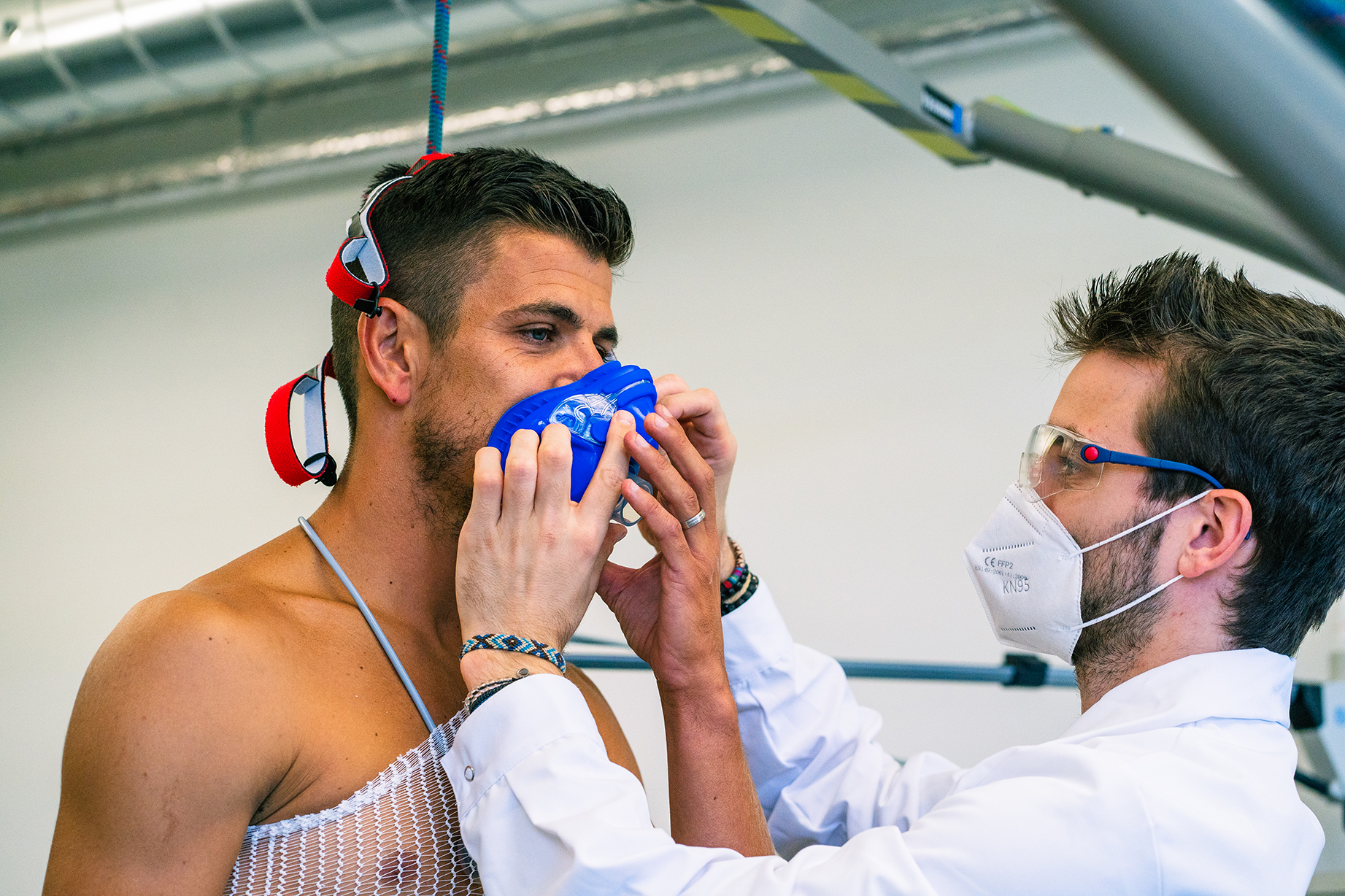 Fußballer beim Medizincheck