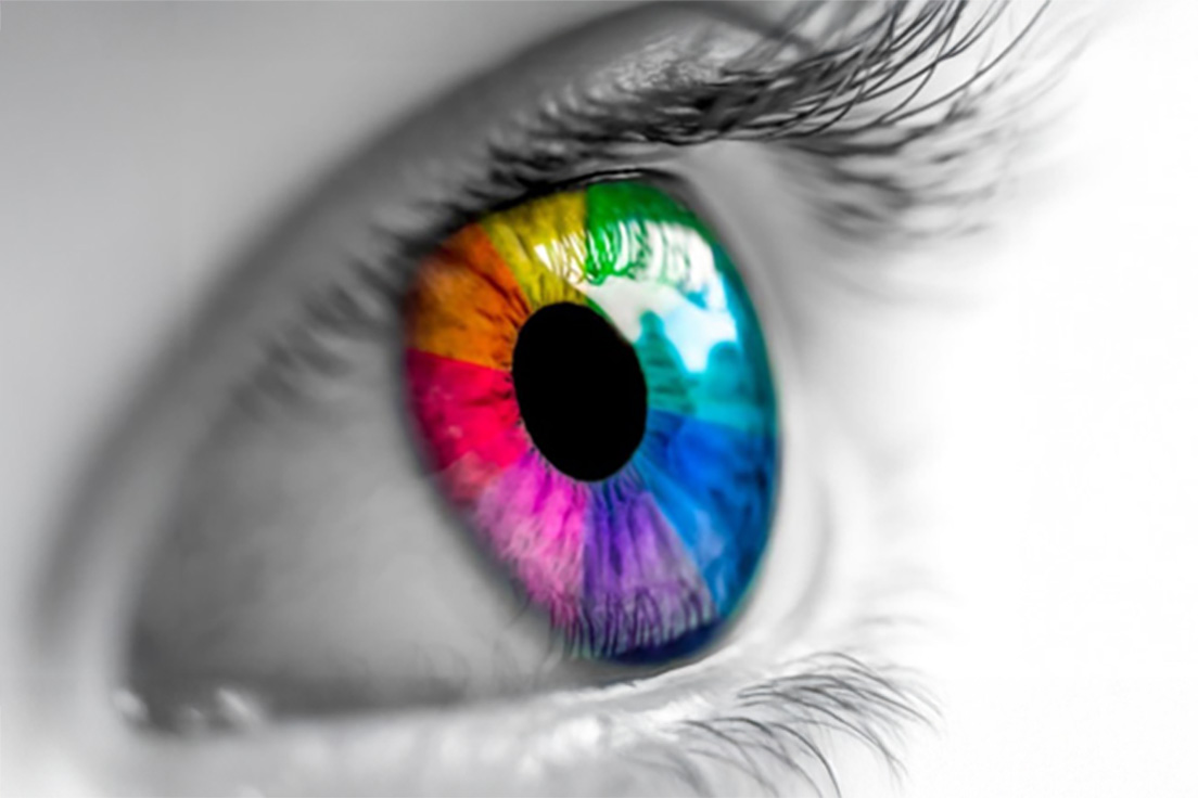 Regenbogen-Auge